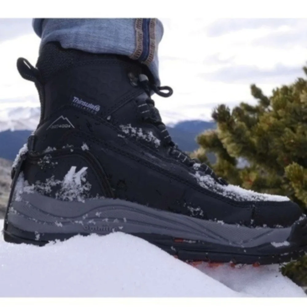 New Korkers Snowmageddon Boots size 9.5 color Black/Gray